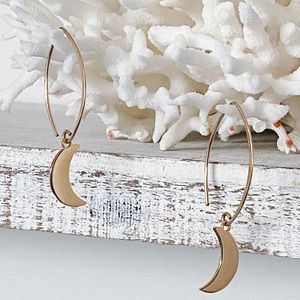 Kris Nations Gold Cresent Moon Earrings